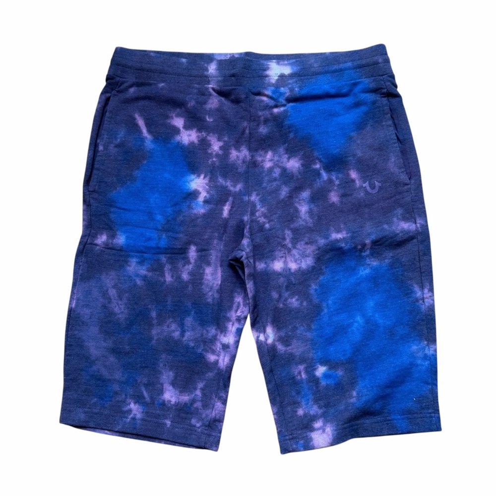 True Religion Blue and Purple Athletic Shorts